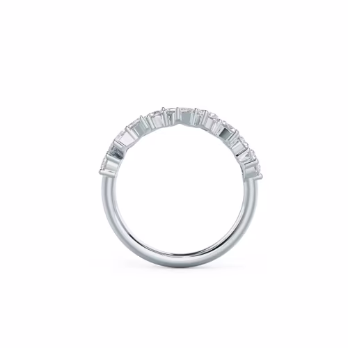 18k White Gold Fiona Half Band featuring High Quality 1.25 Carat Diamonds (Profile View)