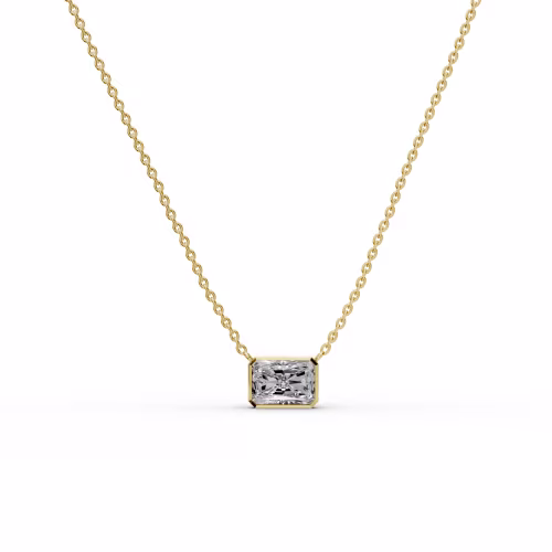 1.5 Carat Diamonds set in 14k Yellow Gold 1.5ctw Single Bezel Set Radiant Diamond Pendant in 14k Yellow Gold (Main View)