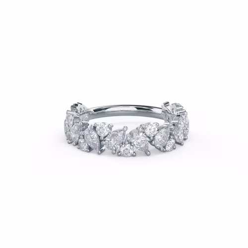 1.6 ctw Lab Created Diamonds Theresa Three Quarter Band in 18 Karat White Gold (Main View)