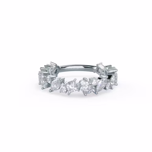 1.65 Carat Lab Grown Diamonds set in 18kt White Gold Sara Three Quarter Band (Main View)