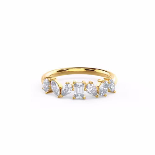 1.0 Carat Lab Diamonds Cassidy Seven Stone in 18 Karat Yellow Gold (Main View)