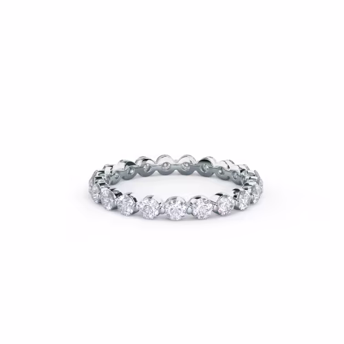 1.0 ctw Round Diamonds Shared Prong Round Diamond Eternity Band in 18k White Gold (Main View)