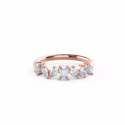 Hand Selected 1.0 ct Lab Diamonds Cassidy Seven Stone in 14k Rose Gold (Main View)