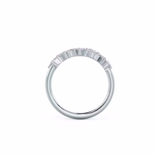 1.0 Carat Lab Diamonds Fiona Seven Stone in White Gold (Profile View)