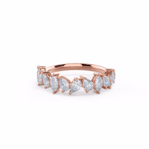 Rose Gold Lauren Half Band featuring 1.0 Carat Lab Diamonds (Main View)