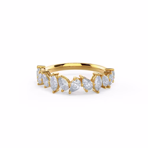 1.0 ct Lab Grown Diamonds set in 14kt Yellow Gold Lauren Half Band (Main View)