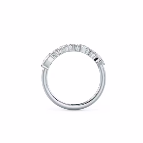 1.0 Carat Diamonds Mary Seven Stone in 18k White Gold (Profile View)