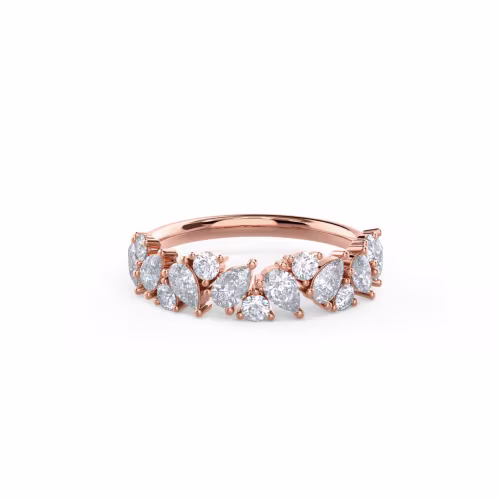 14k Rose Gold Theresa Half Band featuring 1.0 ctw Lab Diamonds (Main View)