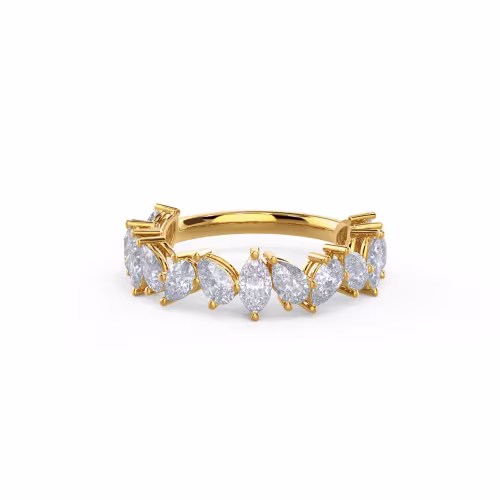 14 Karat Yellow Gold Lauren Three Quarter Band featuring Exceptional Quality 1.5 ctw Diamonds (Main View)