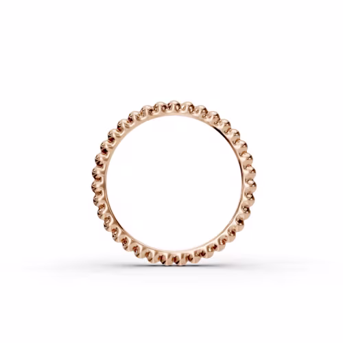 14k rose gold Beaded Eternity Band (Profile View)