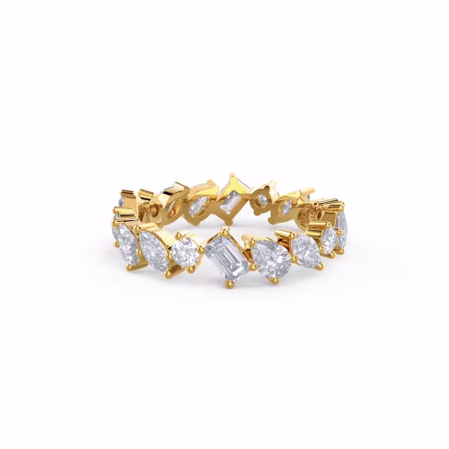 High Quality 2.5 ct Diamonds set in 14k Yellow Gold Fiona Eternity Band (Main View)