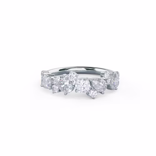 1.5 ctw Lab Grown Diamonds Mary Half Band in 18kt White Gold (Main View)
