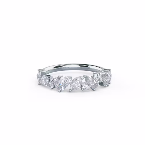 1.0 Carat Lab Diamonds Sara Half Band in 18k White Gold (Main View)