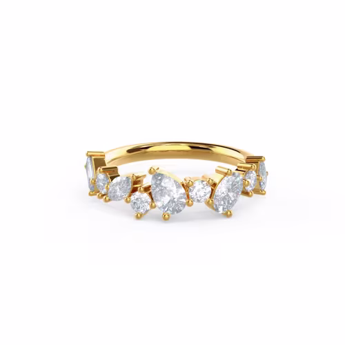 18k Yellow Gold Alyssa Half Band featuring 1.75 Carat Lab Created Diamonds (Main View)