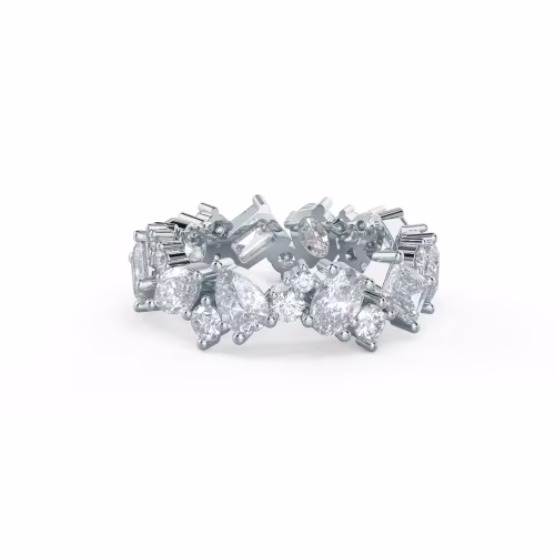 Hand Selected 3.7 ctw Diamonds set in 18 Karat White Gold Alyssa Eternity Band (Main View)