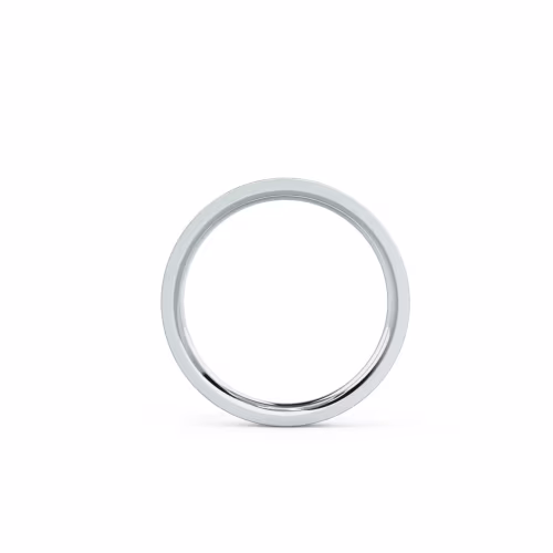 18kt White Gold Channel Set Three Quarter Band featuring 0.45 ctw Round Synthetic Diamonds (Profile View)