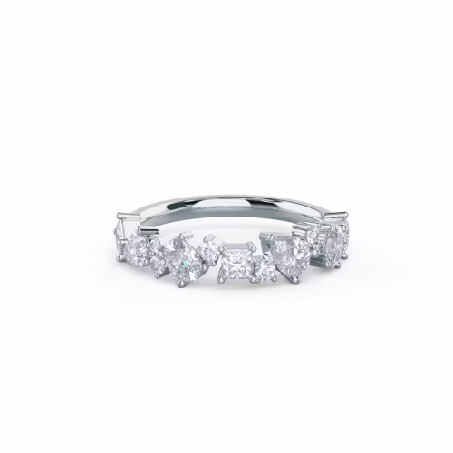 1.1 Carat Lab Diamonds set in 18k White Gold Kelsey Half Band (Main View)