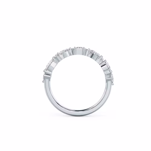 18k White Gold Kelsey Half Band featuring 1.1 Carat Diamonds (Profile View)