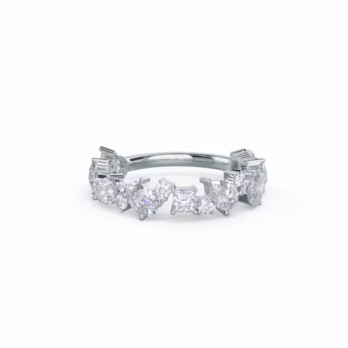 1.5 Carat Lab Diamonds set in 18kt White Gold Kelsey Three Quarter Band (Main View)