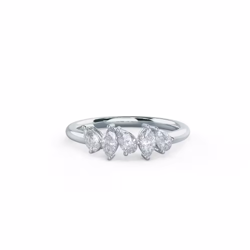 0.5 Carat Lab Grown Diamonds set in 18k White Gold Lauren Five Stone (Main View)