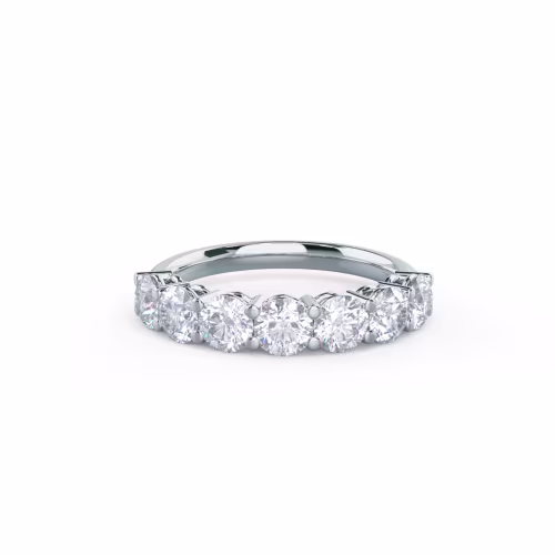 1.75 Carat Round Man Made Diamonds Prong Set Seven Stone in White Gold (Main View)
