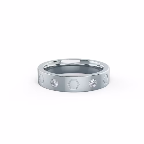18k White Gold Sixth Element Eternity Band featuring 0.3 ctw Round Diamonds (Main View)