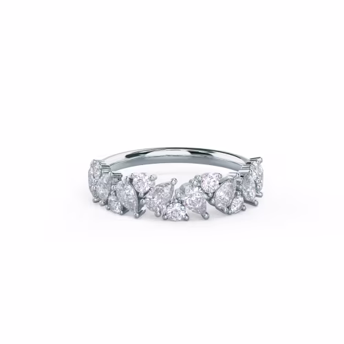 Lab Diamonds set in 18kt White Gold Theresa Half Band (Main View)