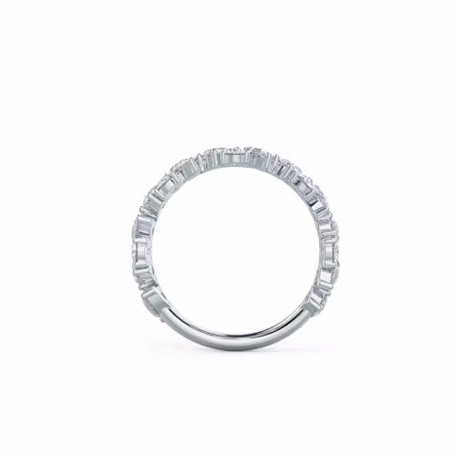 18k White Gold Theresa Three Quarter Band featuring 1.6 ct Diamonds (Profile View)