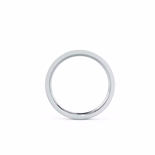 0.3 Carat Round Lab Diamonds Channel Set Diamond Half Eternity Band in 18k White Gold (Profile View)