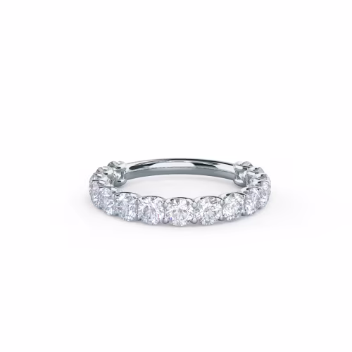 18k White Gold French U Three Quarter Band featuring 1.75 ct Round Diamonds (Main View)