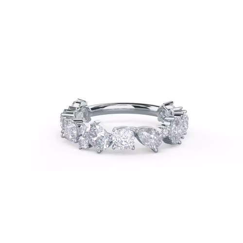2.5 Carat Lab Diamonds Mary Three Quarter Band in 18 Karat White Gold (Main View)