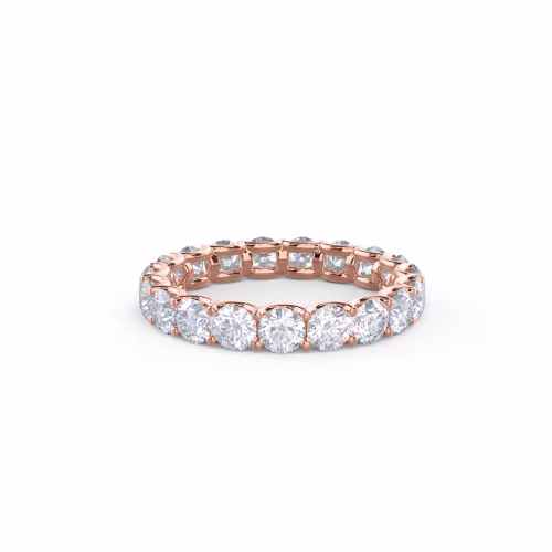 14 Karat Rose Gold French U Round Eternity Band featuring 2.65 ctw Diamonds (Main View)