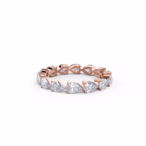 14k Rose Gold Pear East-West Eternity Band featuring 2.0 Carat Diamonds (Main View)