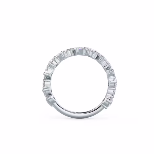 18k White Gold Fiona Three Quarter Band featuring 2.0 ctw Diamonds (Profile View)