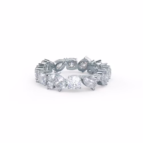 3.25 Carat Lab Diamonds set in 18k White Gold Mary Eternity Band (Main View)