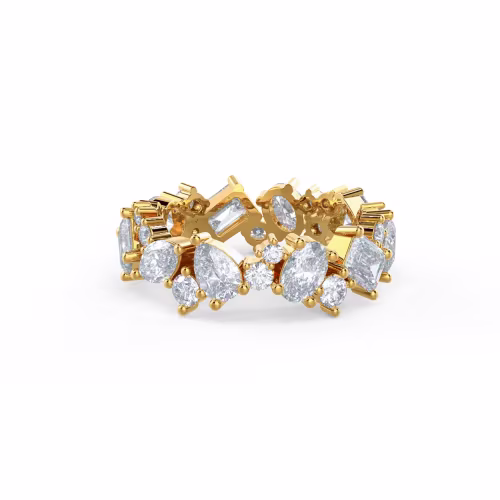 14k Yellow Gold Alyssa Eternity Band featuring High Quality 3.7 Carat Diamonds (Main View)