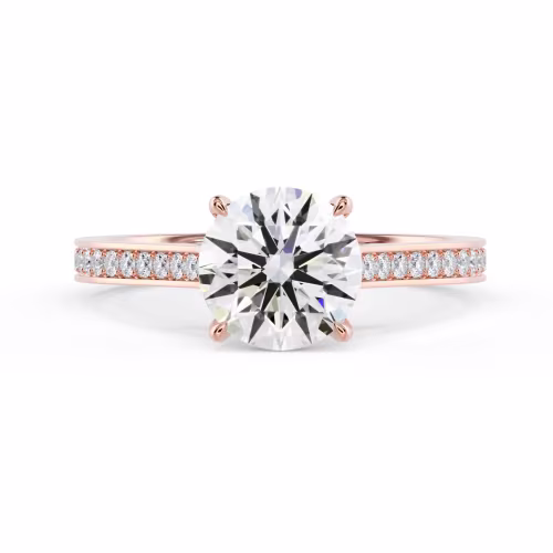 Rose Gold Channel Setting featuring Lab Diamonds (Main View)