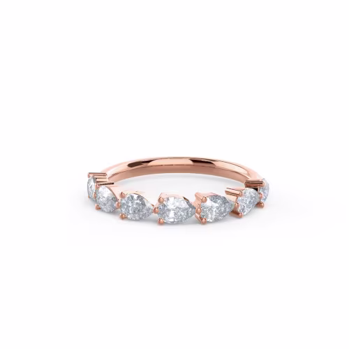 Rose Gold Pear East-West Seven Stone featuring Lab Grown Diamonds (Main View)