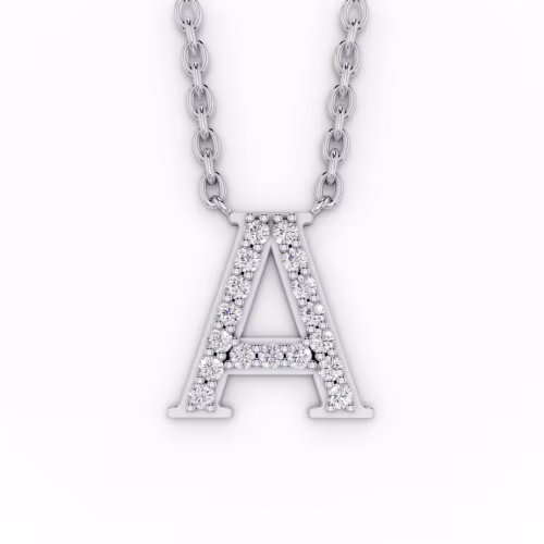Primary White Image for Pave Letter Pendant
