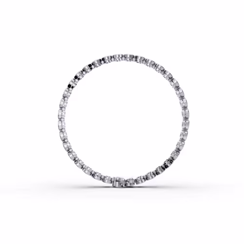 Round Diamond Bezel Tennis Bracelet | Elegant & Timeless featuring Round Diamonds (Profile View)
