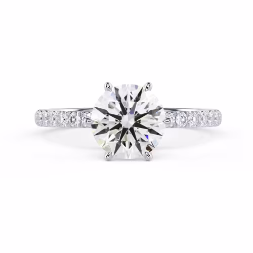 White Gold Diamond Collar Pavé Setting featuring Round Diamonds (Main View)