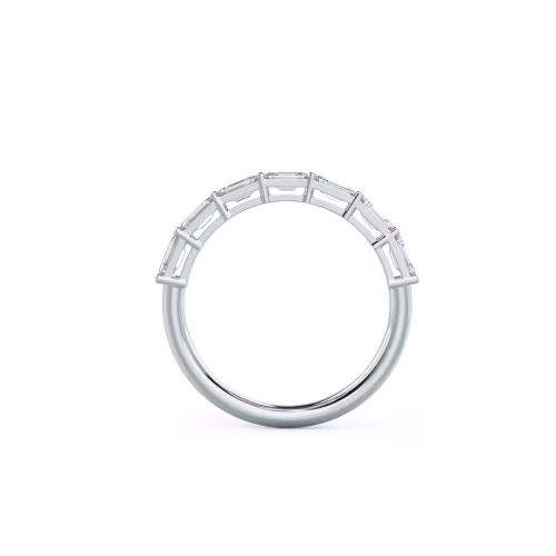 1.5 Carat Diamonds Emerald East-West Seven Stone in 18kt White Gold (Profile View)