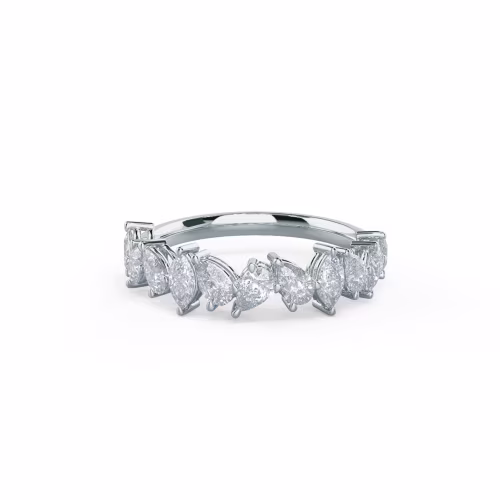 1.0 ct Lab Diamonds Lauren Half Band in 18k White Gold (Main View)