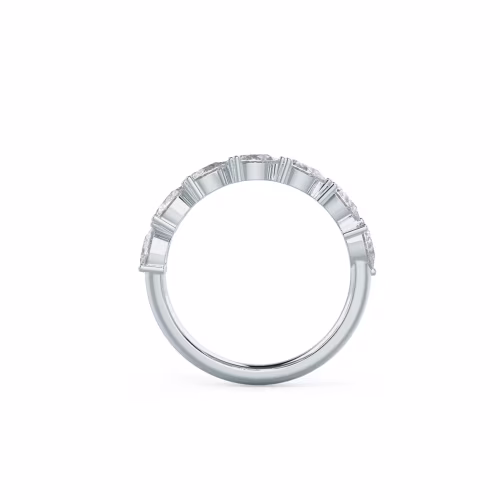 Lab Diamonds Pear East-West Seven Stone in White Gold (Profile View)