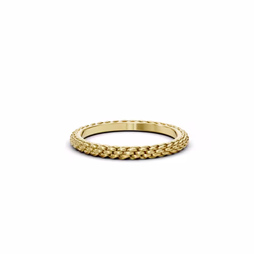 Ada Diamonds Yellow Gold Braided Eternity band