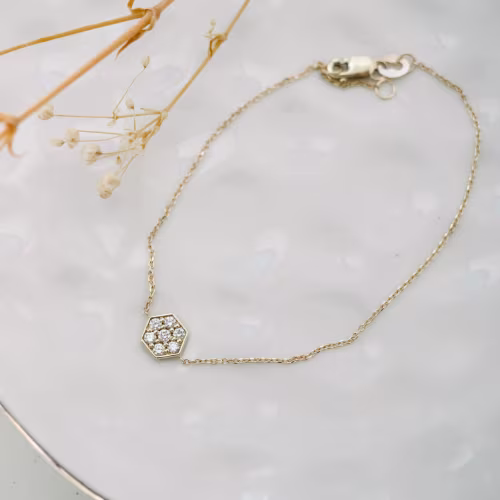 14k yellow gold lab diamond geometric bracelet ada diamonds design ad 128