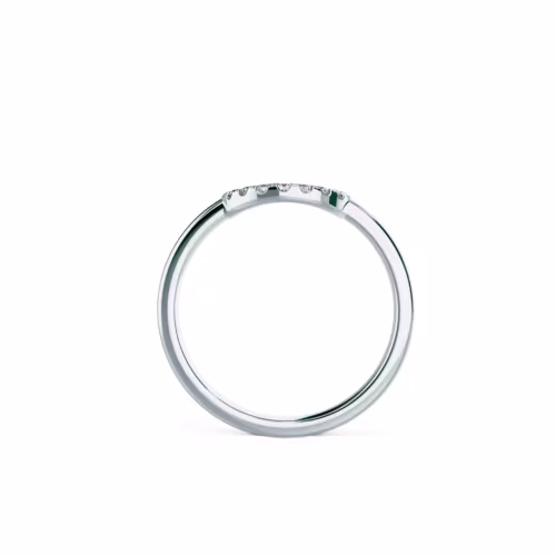 Karma Open Circle Lab Created Diamond Fashion Ring in White Gold Design-057