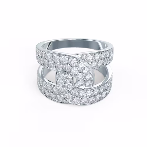 Lovelock Lab Created Diamond Fashion Ring in Platinum Design-092