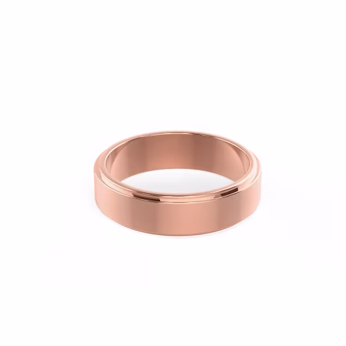 Primary Rose Gold Image for Classic Flat Beveled Ring