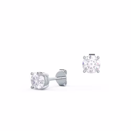 0.7 ctw Lab Diamonds set in Platinum Round Brilliant Lab Diamond Stud Earrings